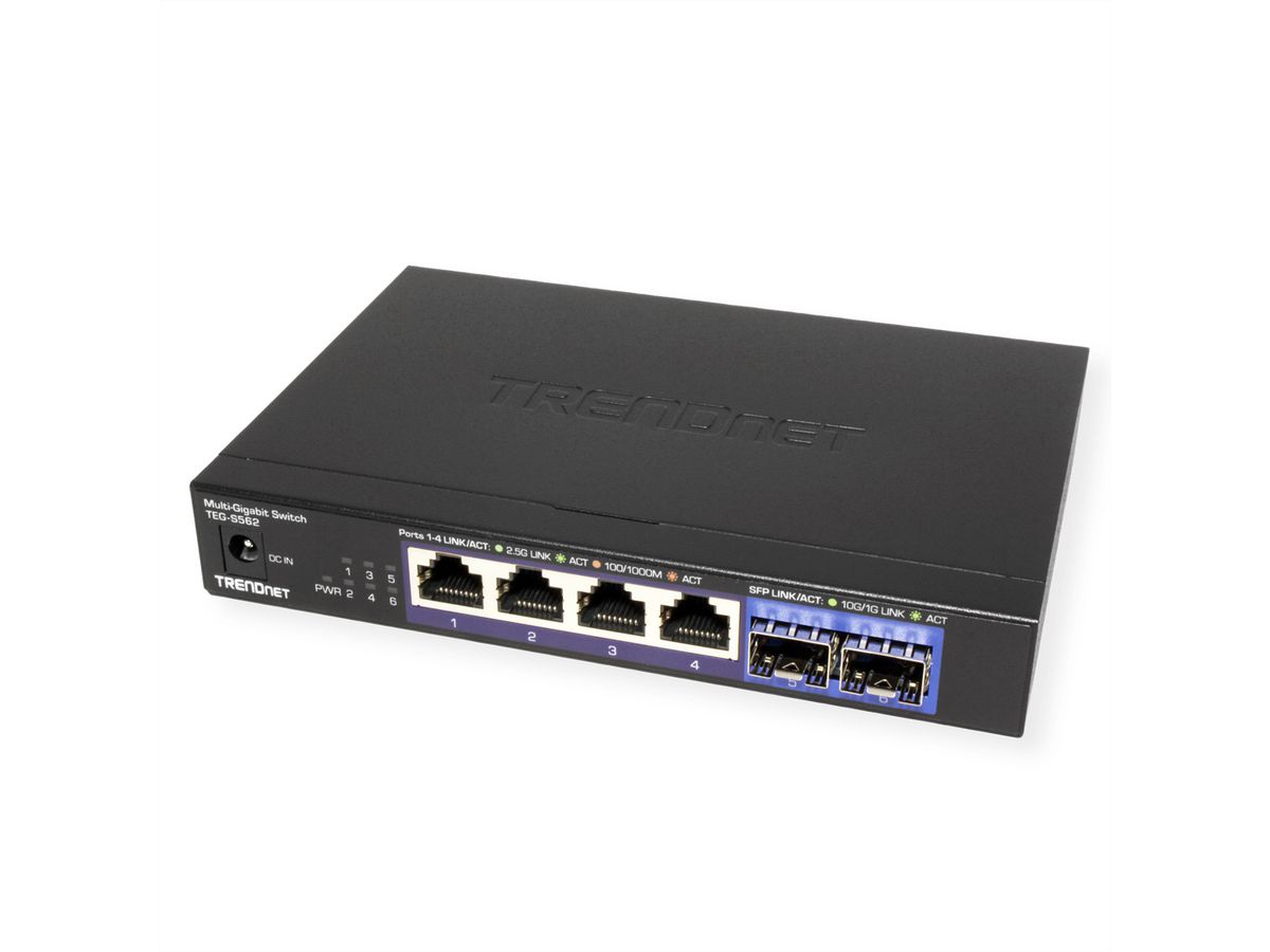 TRENDnet TEG-S562 6-poorts switch, Multi-Gigabit