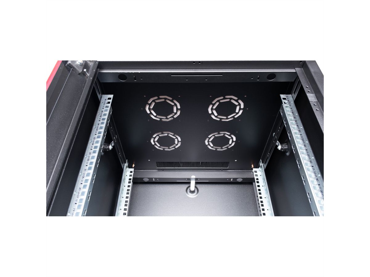 ROLINE 19-inch network cabinet Basic 26 U, 600x800 WxD glass door black