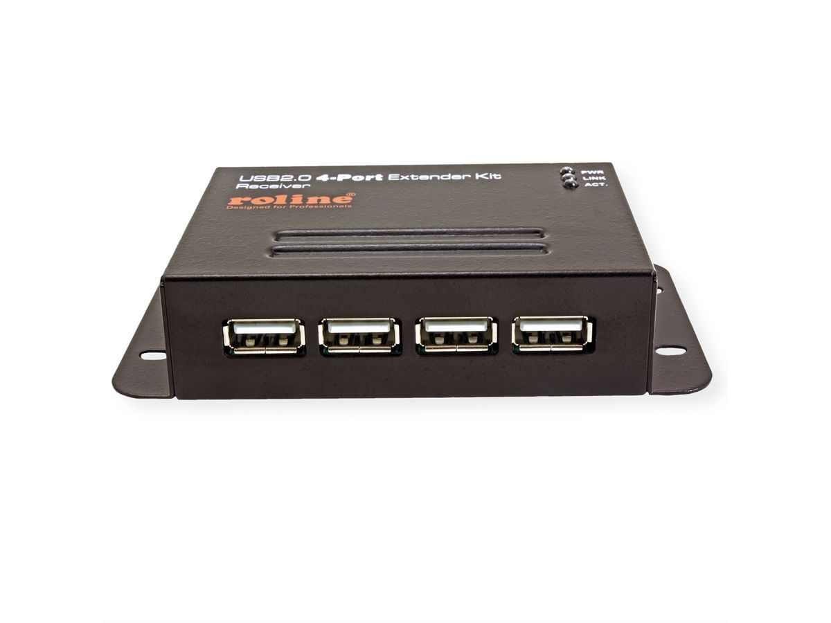 ROLINE USB 2.0 Extender over RJ-45, PoC, 4x USB, max. 50m