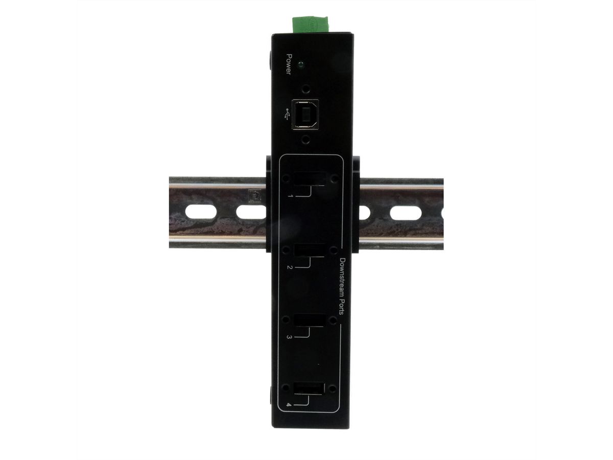EXSYS EX-11214HMVS 4 Port USB 2.0 Metall HUB mit Netzteil 5V/2A Genesys Chipset