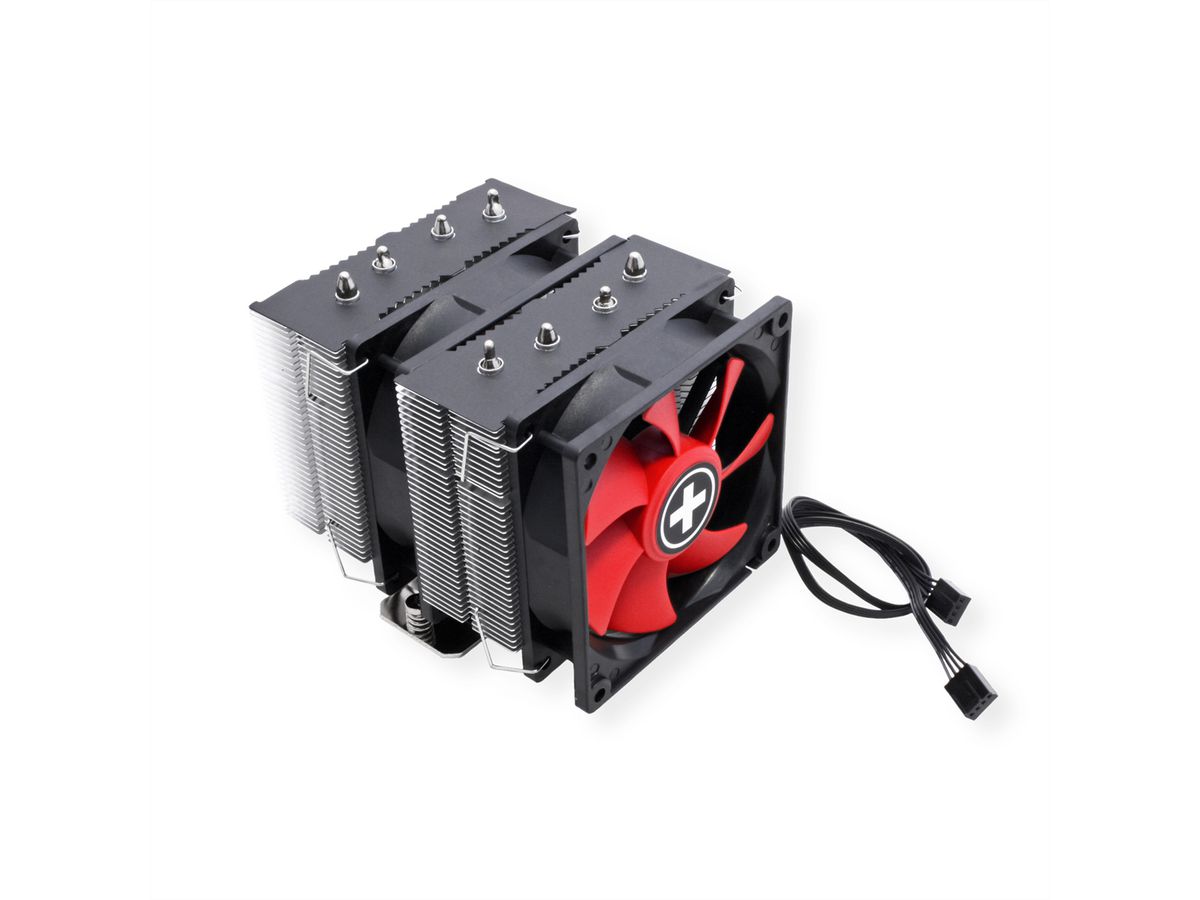 Xilence M504D AMD en Intel CPU Koeler, 2x 92mm PWM Ventilatoren, 180W TDP