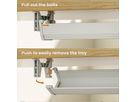 ROLINE Easy2Open kabelgoot, Montage onder tafel, wit, 44,9 cm