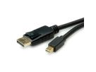 ROLINE Mini DisplayPort Cable, v1.4, mDP-DP, M/M, black, 2 m