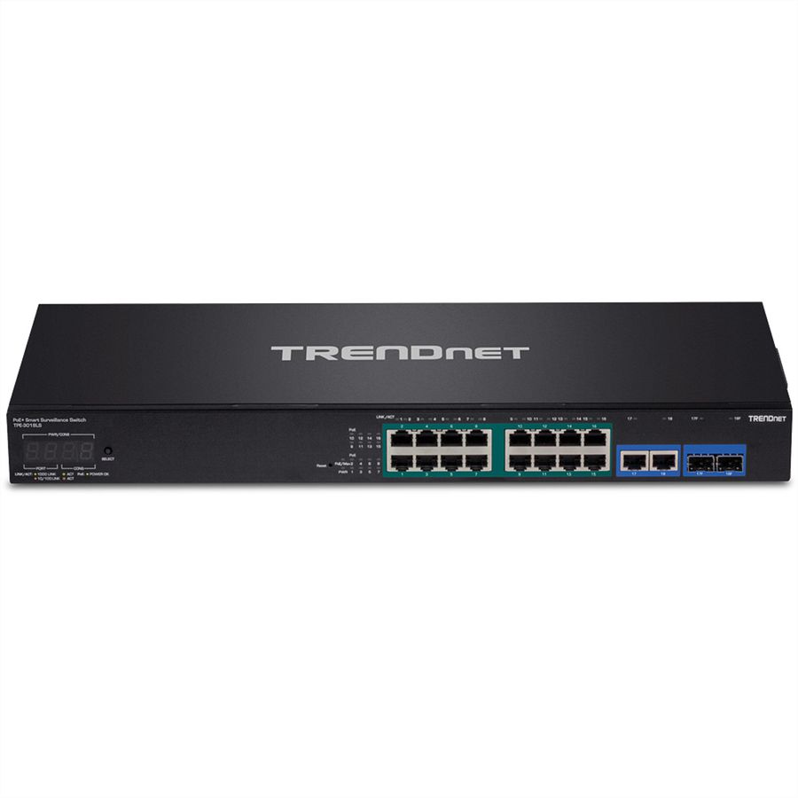 TRENDnet TPE-3018LS 18-poorts Gigabit PoE+ Smart Surveillance Switch
