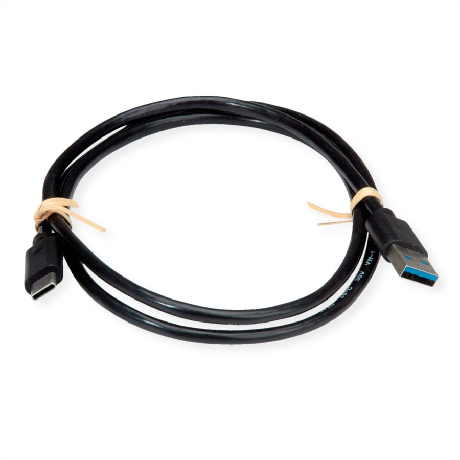 ROLINE RM USB 3.2 Gen 2 Cable, A-C, M/M, black, 1 m