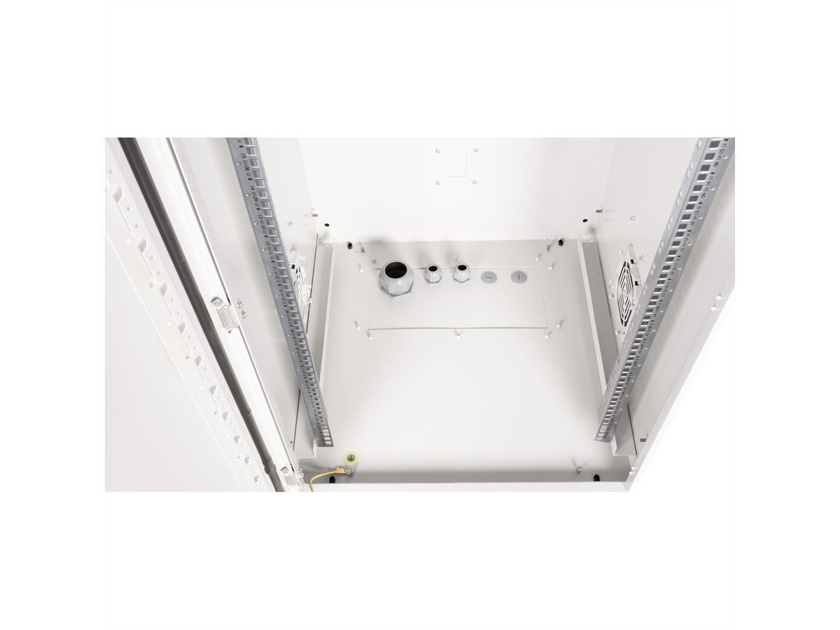 ROLINE 19-inch wandbehuizing Pro 22 U , 600x600 BxT IP55 buiten grijs