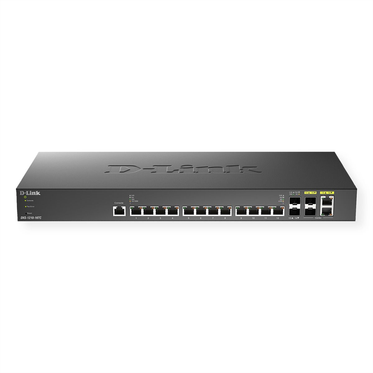 D-Link DXS-1210-16TC 16-Poorts Switch Smart Managed 10G 2x SFP+ 2x Combo