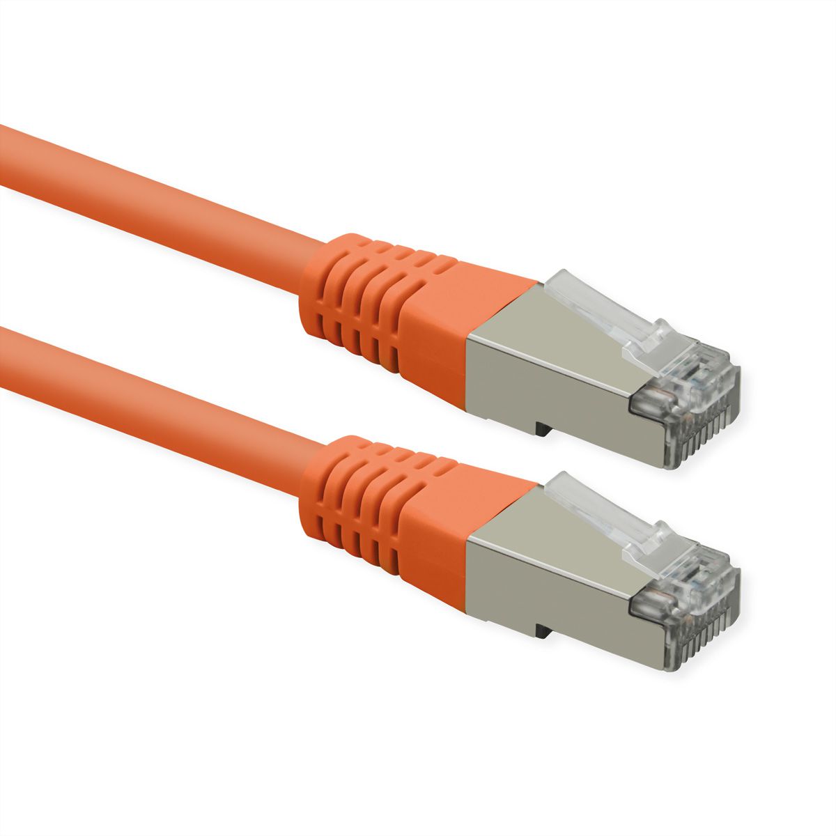 ROLINE patchkabel Cat.6 (klasse E), PoE, S/FTP (PiMF), oranje, 2 m