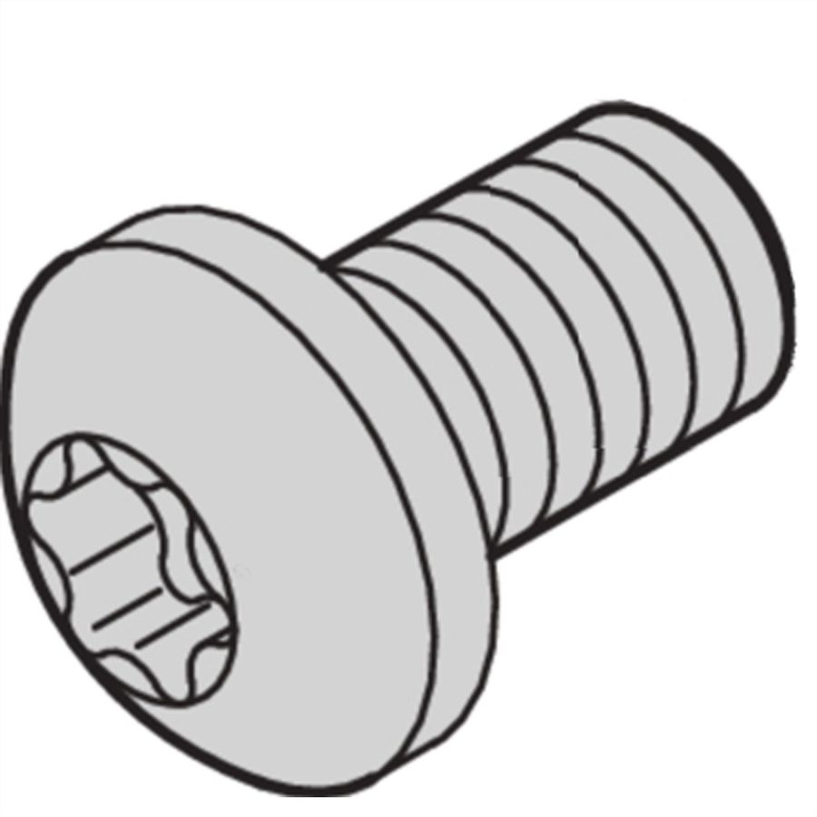 SCHROFF Kruiskopschroef, Torx, GND-functie, staal verzinkt, M4 × 6 mm, 100 stuks