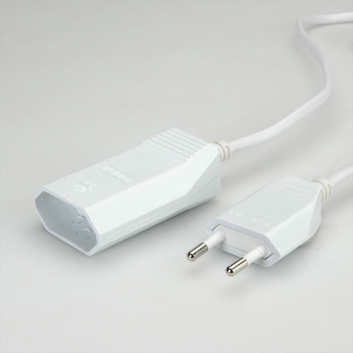 BACHMANN Euro extension lead 230V/2.5A, white, 5 m