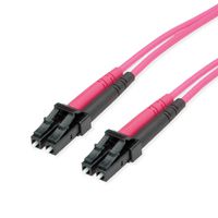 Glasvezel patchkabel TELEGÄRTNER 2x G50/125 OM4, 1x LC Duplex - 1x LC Duplex, violet, 1 m