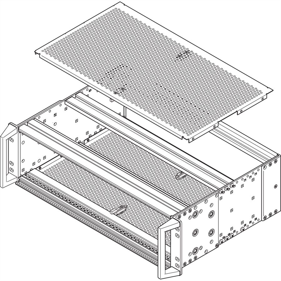 SCHROFF EuropacPRO Cover Plate for Bolting to Rugged Side Panel, 84 HP, 295 mm