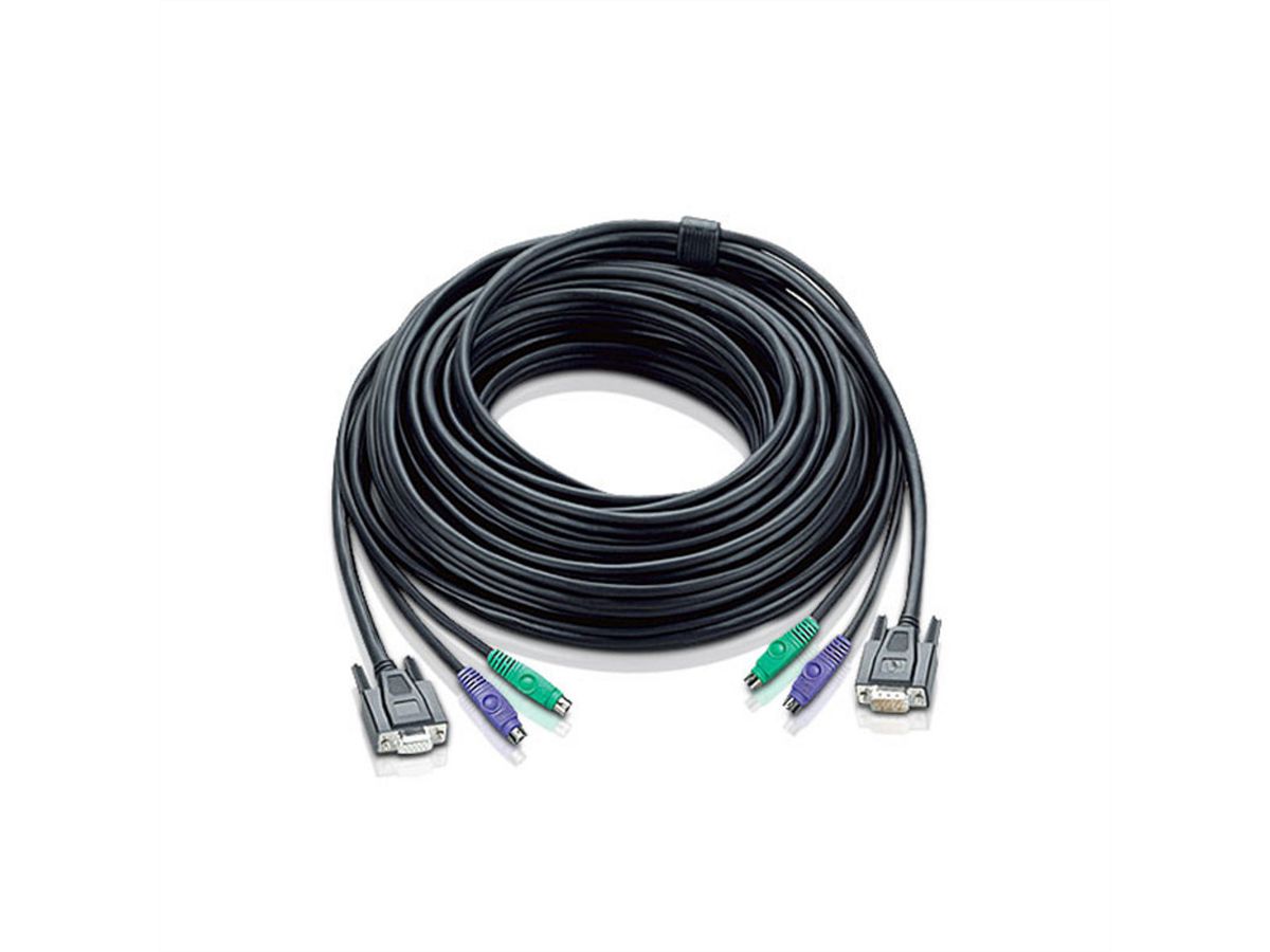 ATEN 2L-1010P/C KVM VGA aansluitkabel, zwart, 10 m