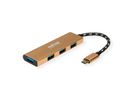 ROLINE GOLD USB 3.2 Gen 1 Hub, 4 Ports, Type C connection cable