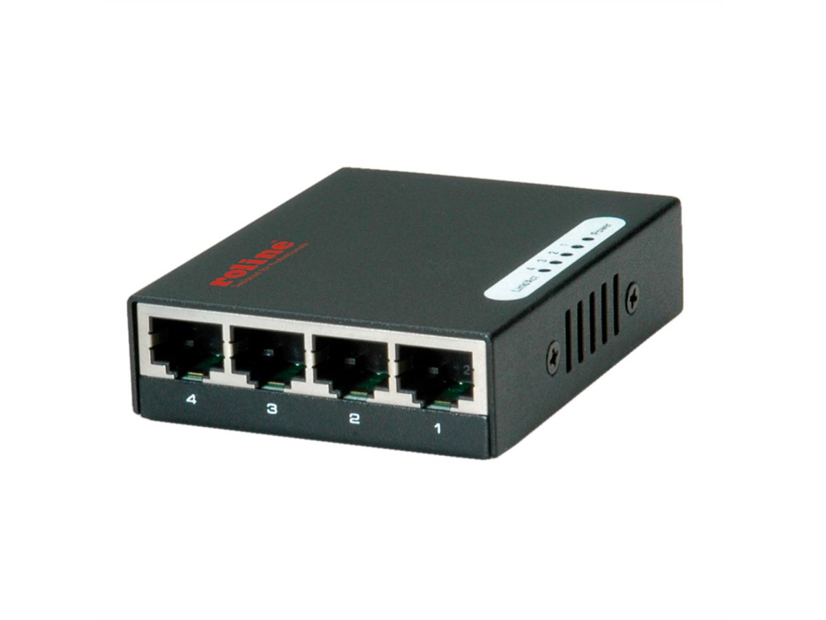 ROLINE Gigabit Ethernet Switch, Pocket, 4-Poorts