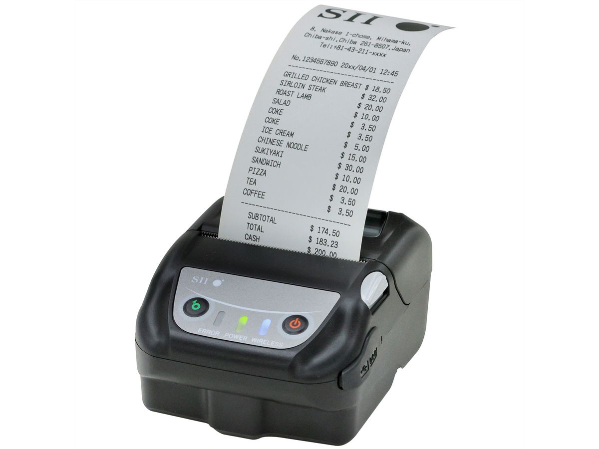 SEIKO MP-B21L mobiler Ettikettendrucker Bluetooth, USB