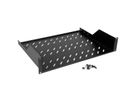 ROLINE 19-inch plank 2 U 350 mm diep, 25 kg draagvermogen zwart