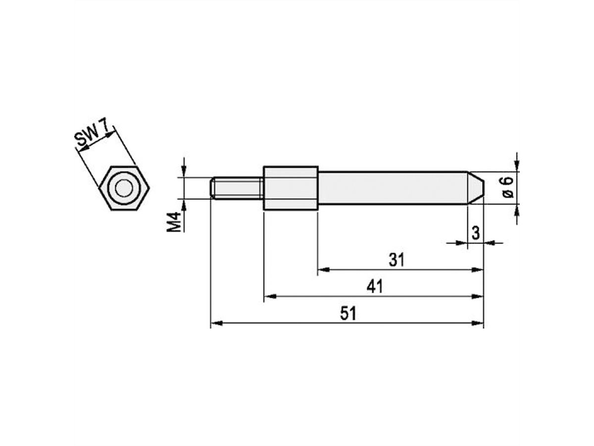 SCHROFF EuropacPRO Coding Peg SNCF, Diameter 6.5mm