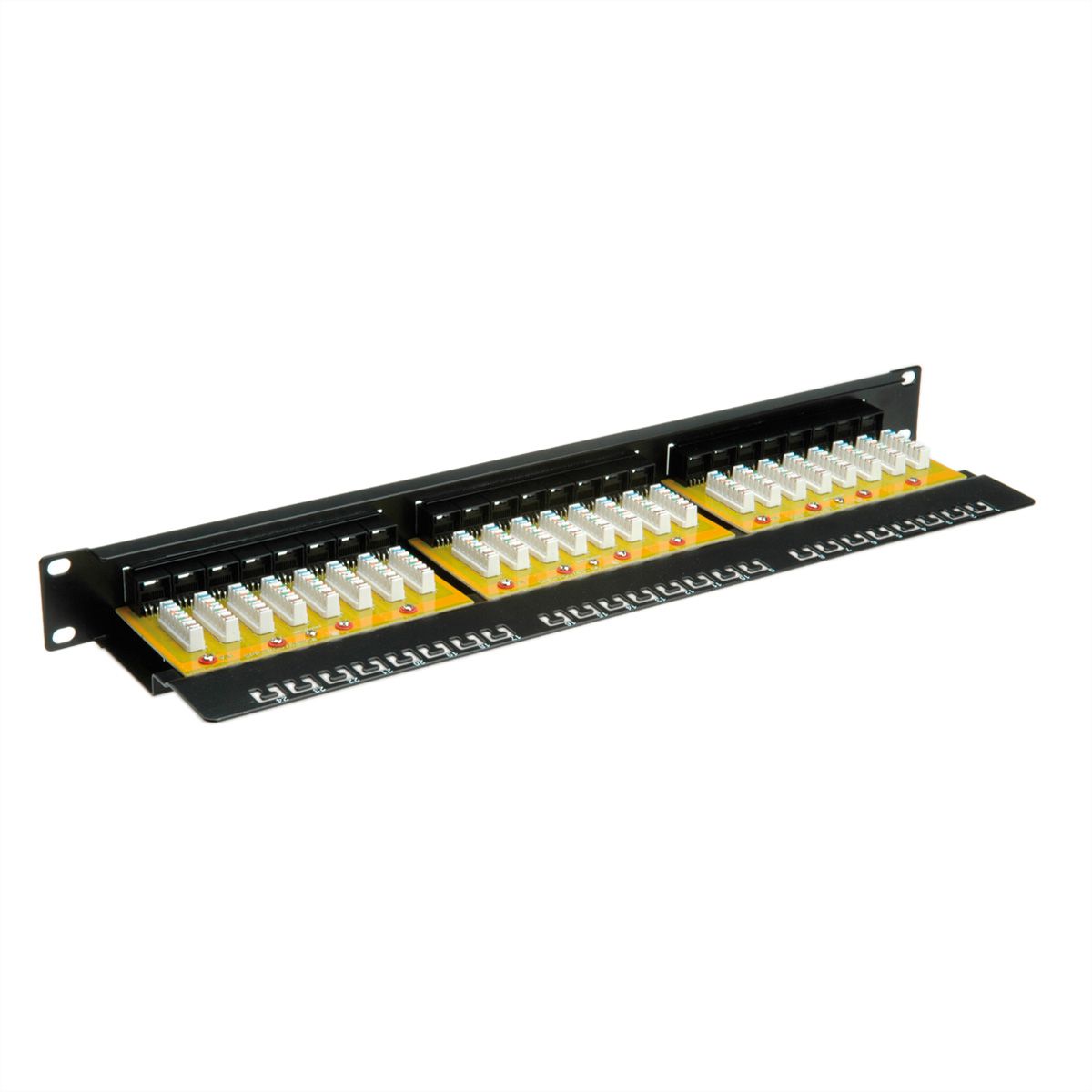 VALUE Cat.6 (Class E) 19" Patch Panel, 24 Ports, UTP, black