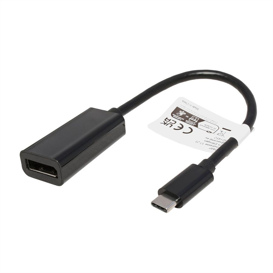 ROLINE Display-adapter USB type C - DP, Male/Female, 8K60