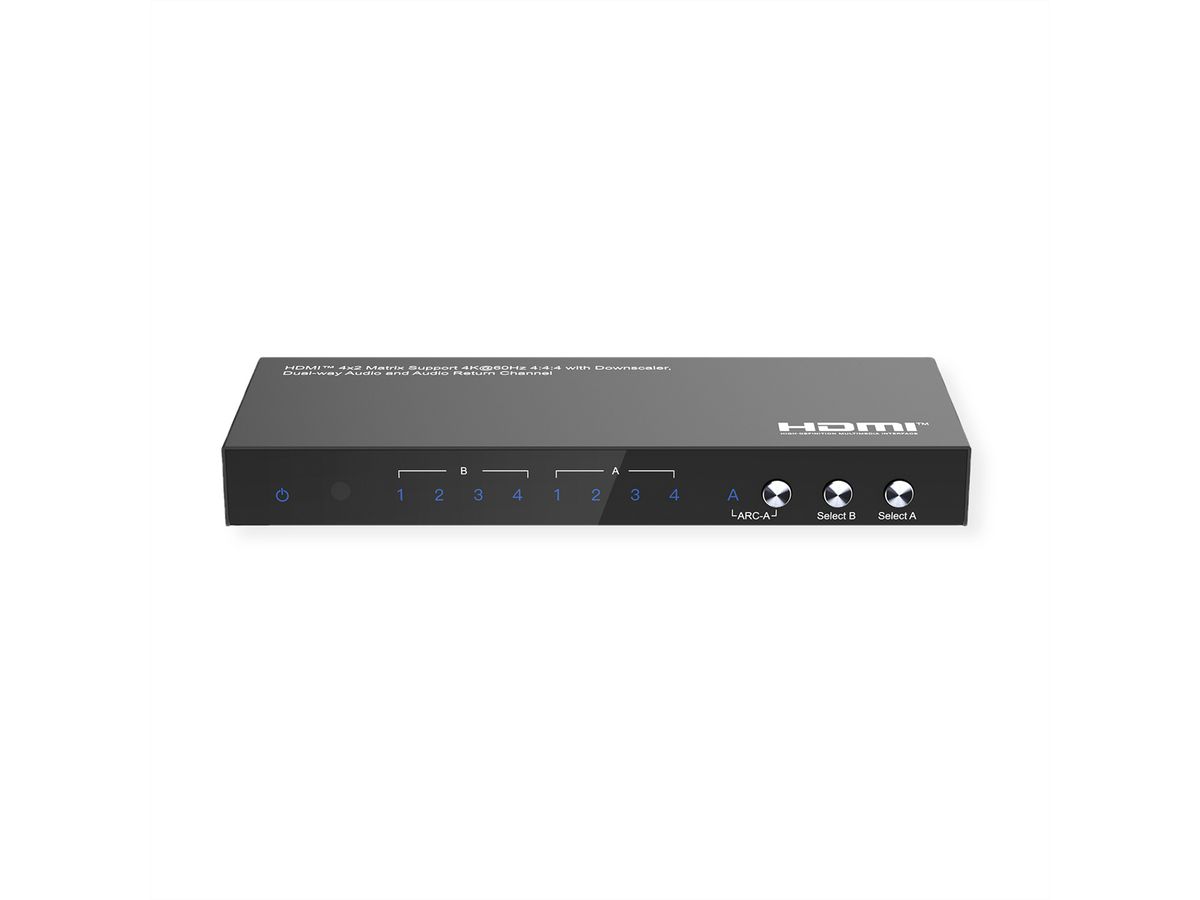 VALUE 4K HDMI Matrix Switch, 4 x 2, met afstandsbediening