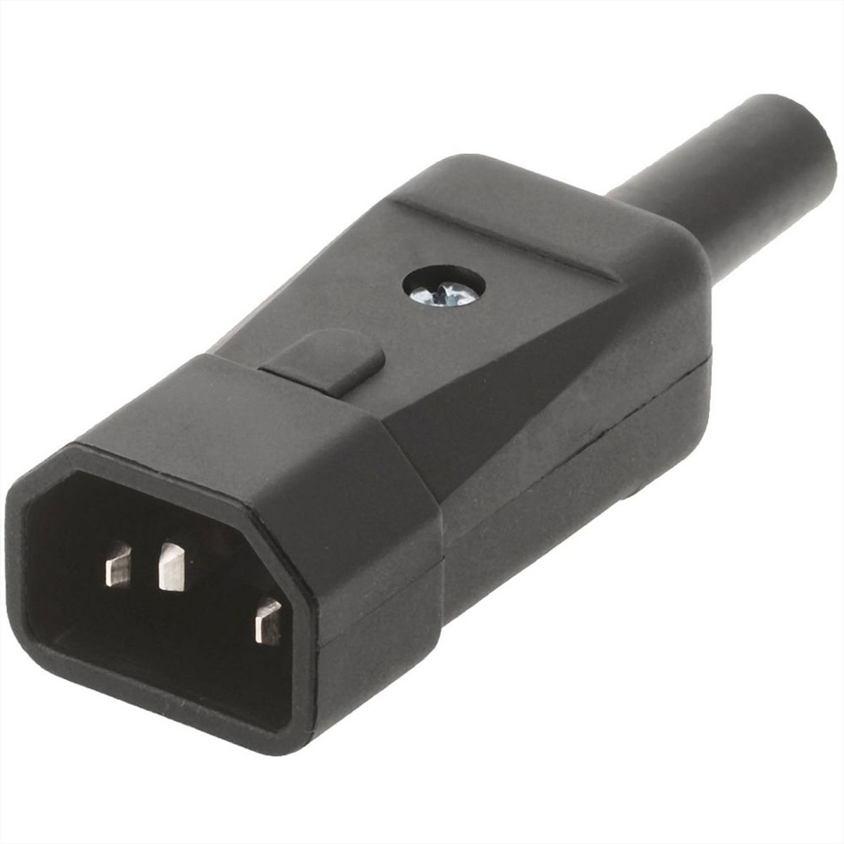 BACHMANN IEC320 C14 plug 10A/250VAC, Screw connection, black