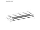 VALUE Ultra-Slim Underdesk Mount Storage Drawer, 758 mm width, black