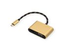 ROLINE GOLD Display Adapter USB Type C - VGA + HDMI