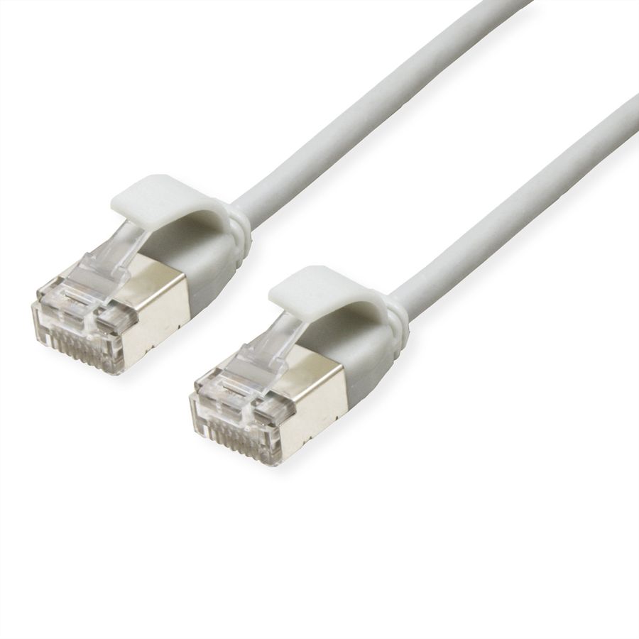 ROLINE F/UTP DataCenter Patchkabel Cat.6A (Class EA), LSOH, extra dun, grijs, 1 m