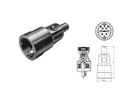 BACHMANN solid rubber coupling black, Bend protection mountable