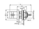 TELEGÄRTNER BNC Bulkhead Socket, insulated with black insulating washers