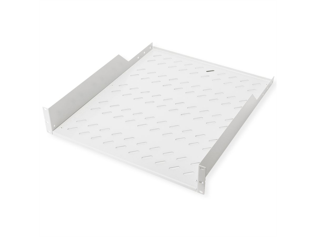 ROLINE 19-inch plank 2 U 550 mm diep, 25 kg draagvermogen grijs