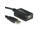 VALUE USB 2.0 Verleng kabel met actieve Repeater, zwart, 12 m
