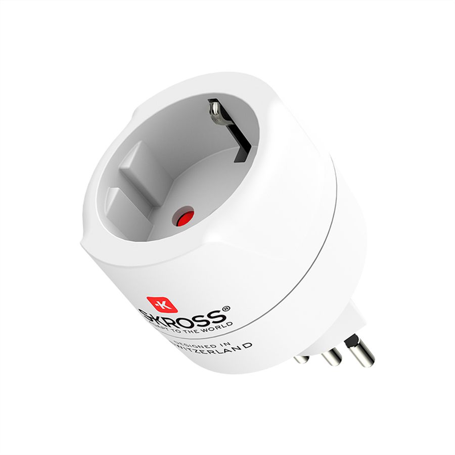 Skross Europe to Switzerland + Italy + Brazil Travel Adapter