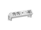 BACHMANN DESK2 wit 2xP40 1xschakelaar 1xUSB A/C 22W 1xCM 0,2m GST18