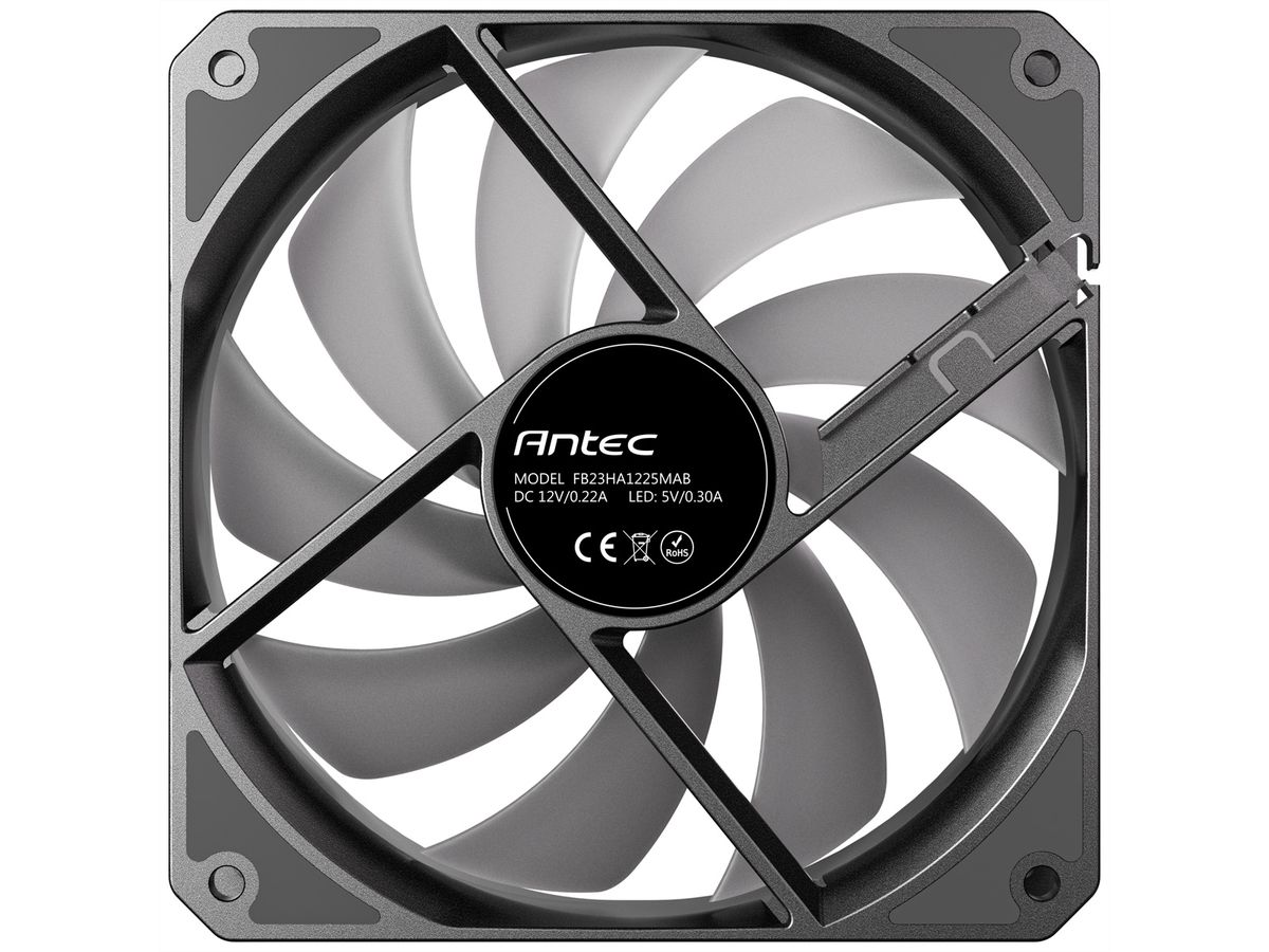 ANTEC P12R PWM ARGB REVERSE Fan PC Case Fan, black
