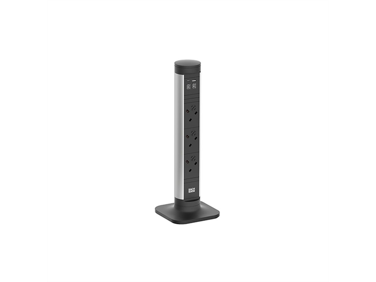 BACHMANN CYCLE Pole S 3xUK 1xUSB A/C 22W 2,5m UK