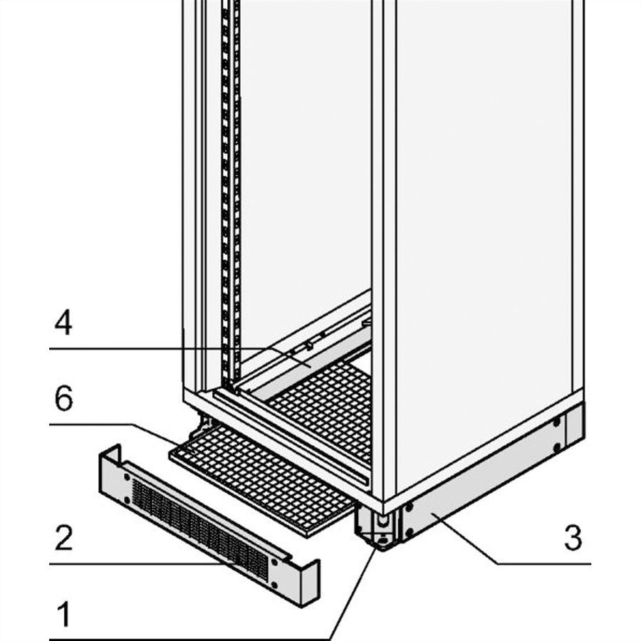 SCHROFF Eurorack Filter Mat for Base/Plinth, perforated, 800W 600D