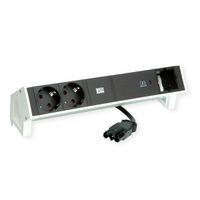 BACHMANN DESK2 2xbeschermend contact USB C, USB Lader 60W 1xABD 0,2m GST18 wit