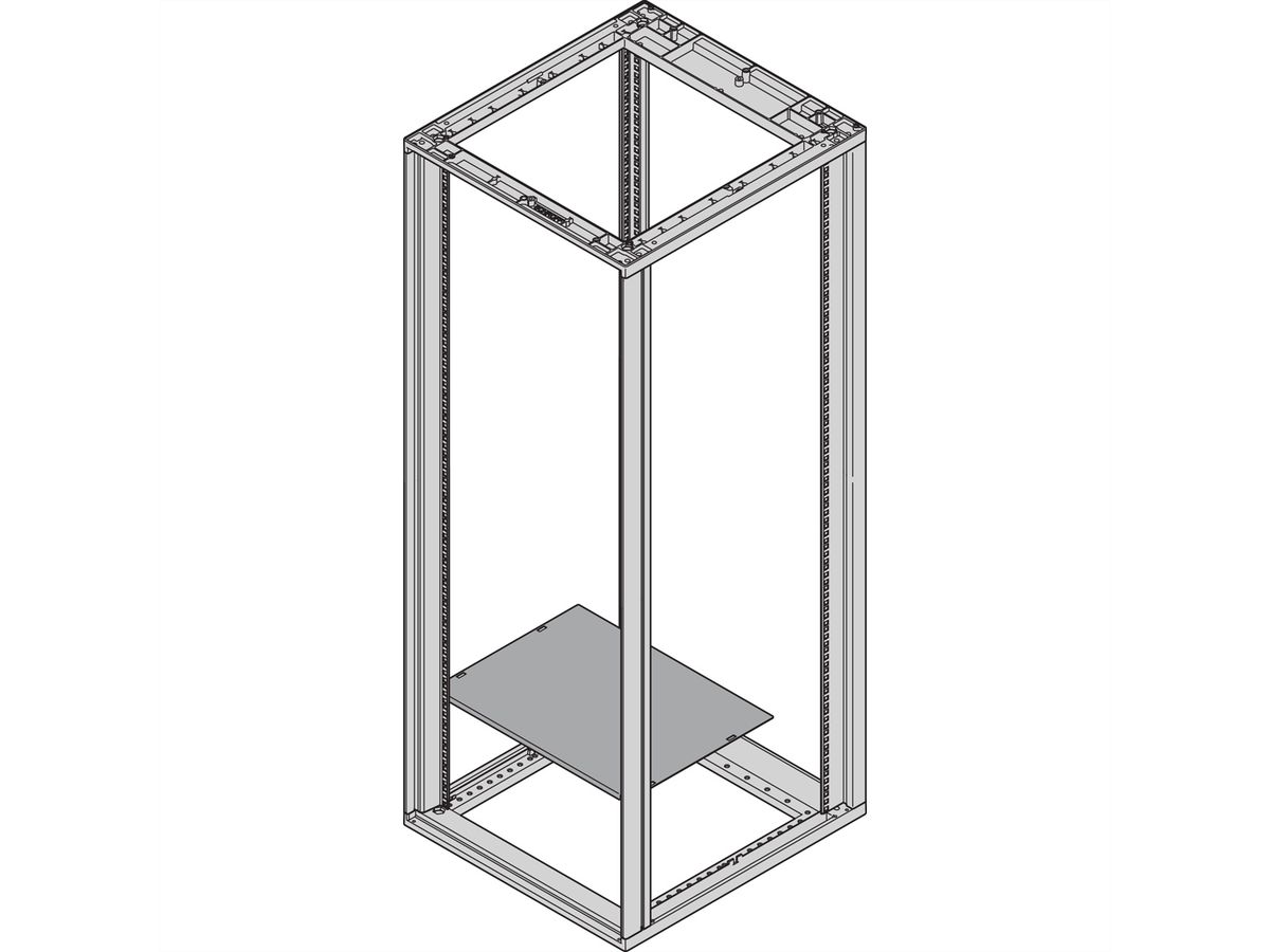 SCHROFF Novastar voetplaat, meerdelig, achter open, 553W 1000D