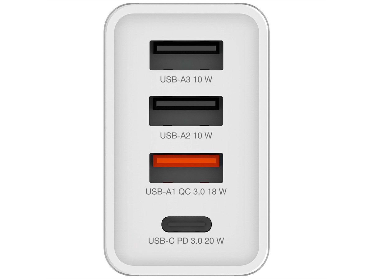 VERBATIM Ladeadapter 30W GaN weiß