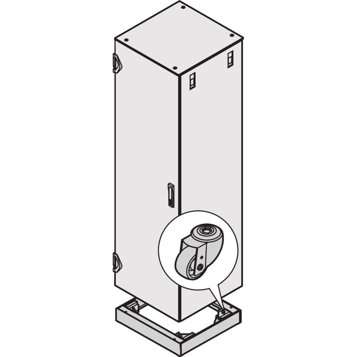 MOBILE PLINTH 600W 600D RAL7021