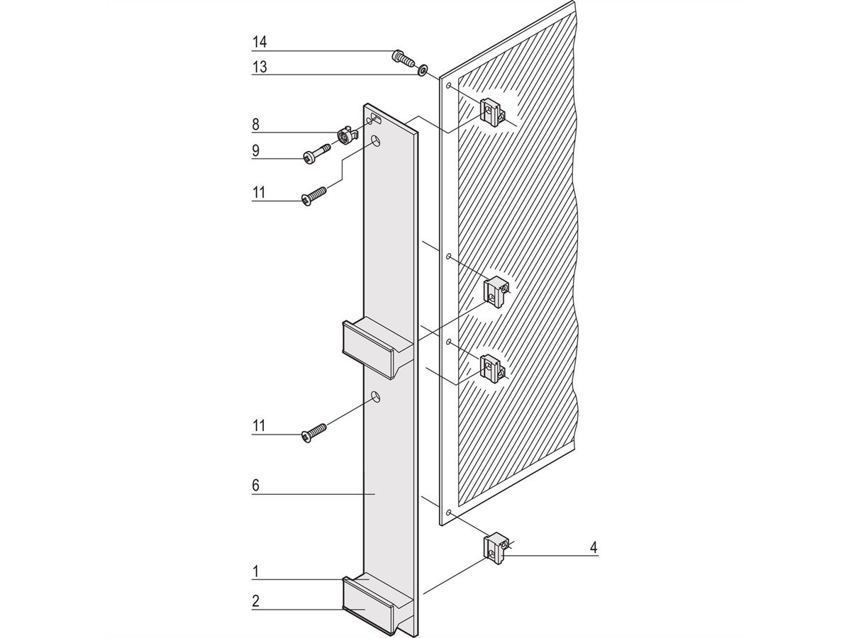 SCHROFF Plug-In Unit Kit With Trapezoid Handle, Unshielded, Grey, 6 U, 10 HP