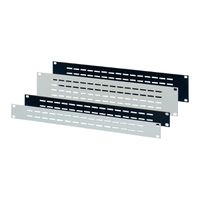 SCHROFF 19" Front Panel, Vented, 1 U, 2.5 mm, Al, RAL 7021