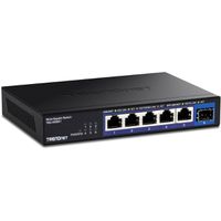 TRENDnet TEG-S5061 6-poorts switch, 2,5G unmanaged switch met 10G SFP+-poort