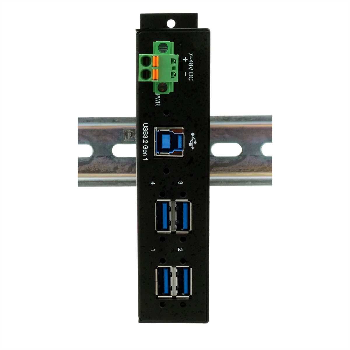 EXSYS EX-1185HMVS-2 4-Port Metall USB 3.2 Gen1 mit 15KV ESD Überspannungs-Schutz
