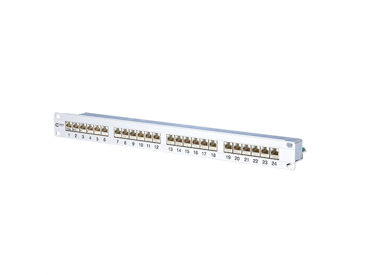 BTR 19" Modular Patchpanel C6 1x HE Cat.6 (Class E) 24 Poorten