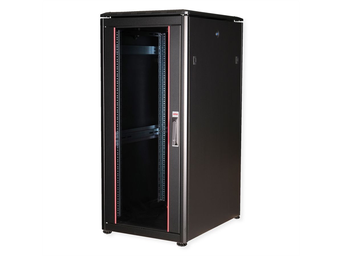 ROLINE 19-inch Network Cabinet Pro 26 U, 600x800 WxD Glass door black