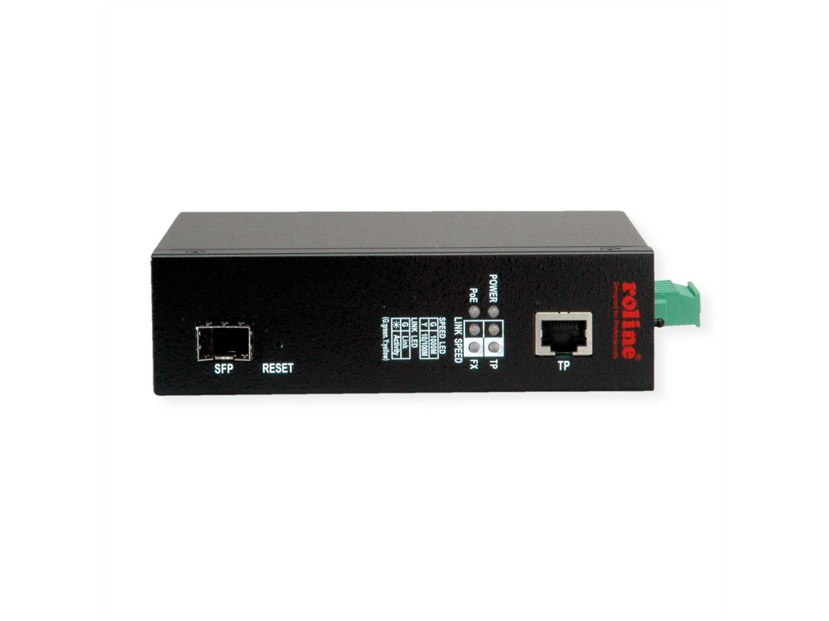 ROLINE Industrial Managed Media Converter Gigabit Ethernet  with PoE++ PSE Support