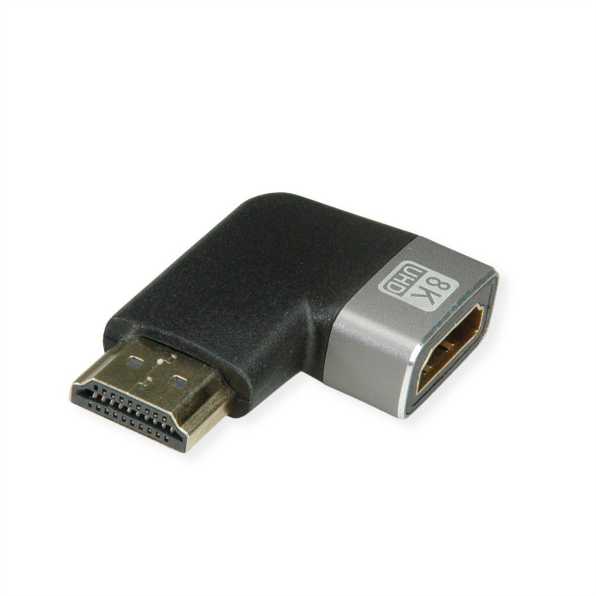 ROLINE 8K HDMI-adapter, HDMI Male/Female, 90° haaks